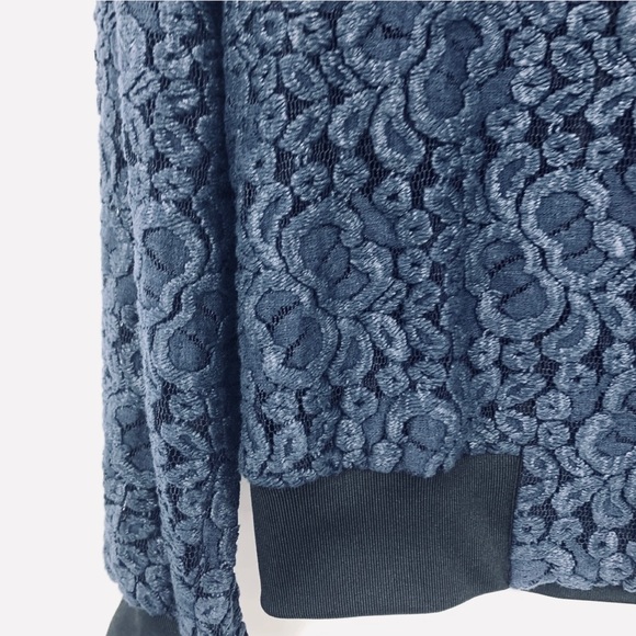 Stella and Dot Navy Laced Bomber Jacket - Picture 4 of 4